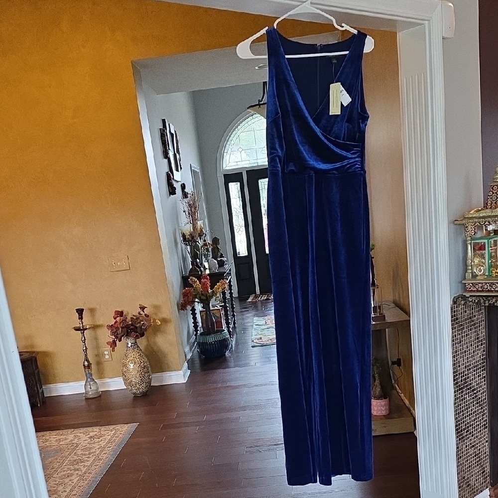 Banana Republic Navy Velvet Dress